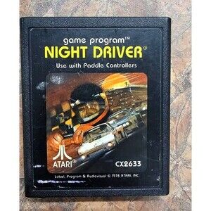 Night Driver - CX2633 - 1978 - ATARI 2600 - Game cartridge only!